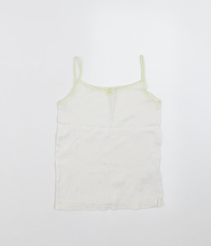 Marks and Spencer Girls White   Camisole T-Shirt Size 6-7 Years