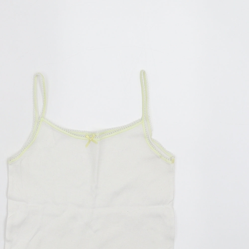 Marks and Spencer Girls White   Camisole T-Shirt Size 6-7 Years