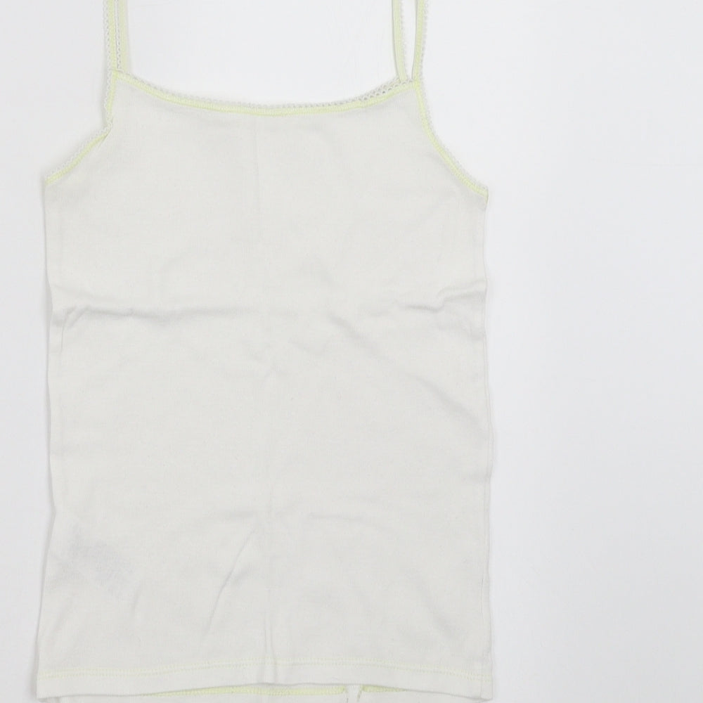 Marks and Spencer Girls White   Camisole T-Shirt Size 6-7 Years