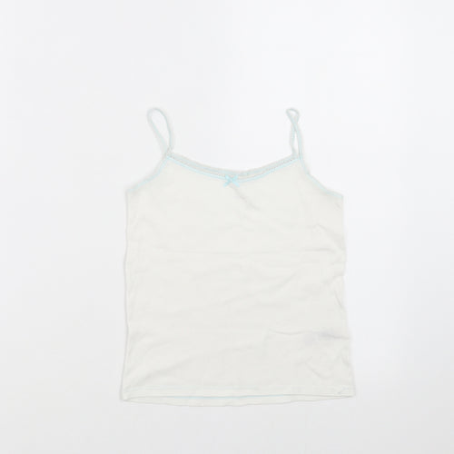 Marks and Spencer Girls White   Camisole T-Shirt Size 6-7 Years  - vest