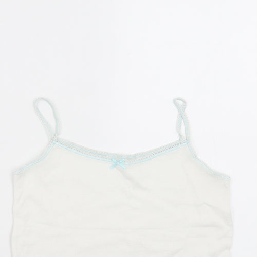 Marks and Spencer Girls White   Camisole T-Shirt Size 6-7 Years  - vest