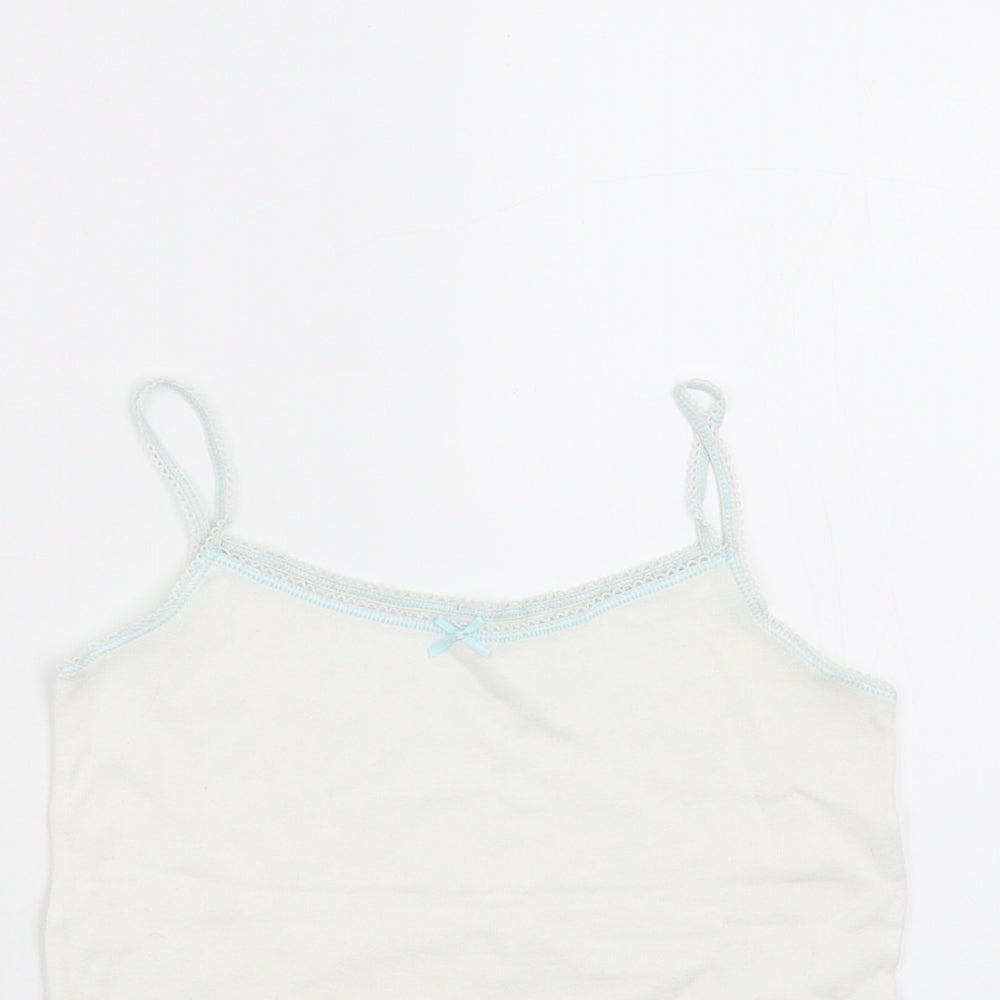 Marks and Spencer Girls White   Camisole T-Shirt Size 6-7 Years  - vest