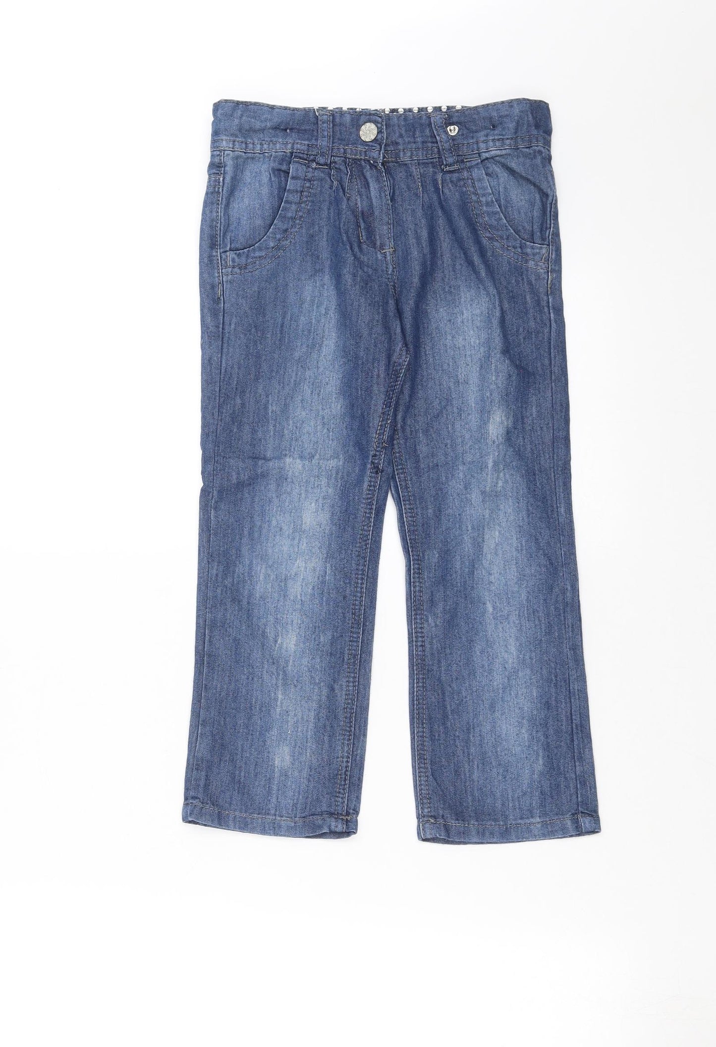 Primark Girls Blue  Denim Straight Jeans Size 5-6 Years