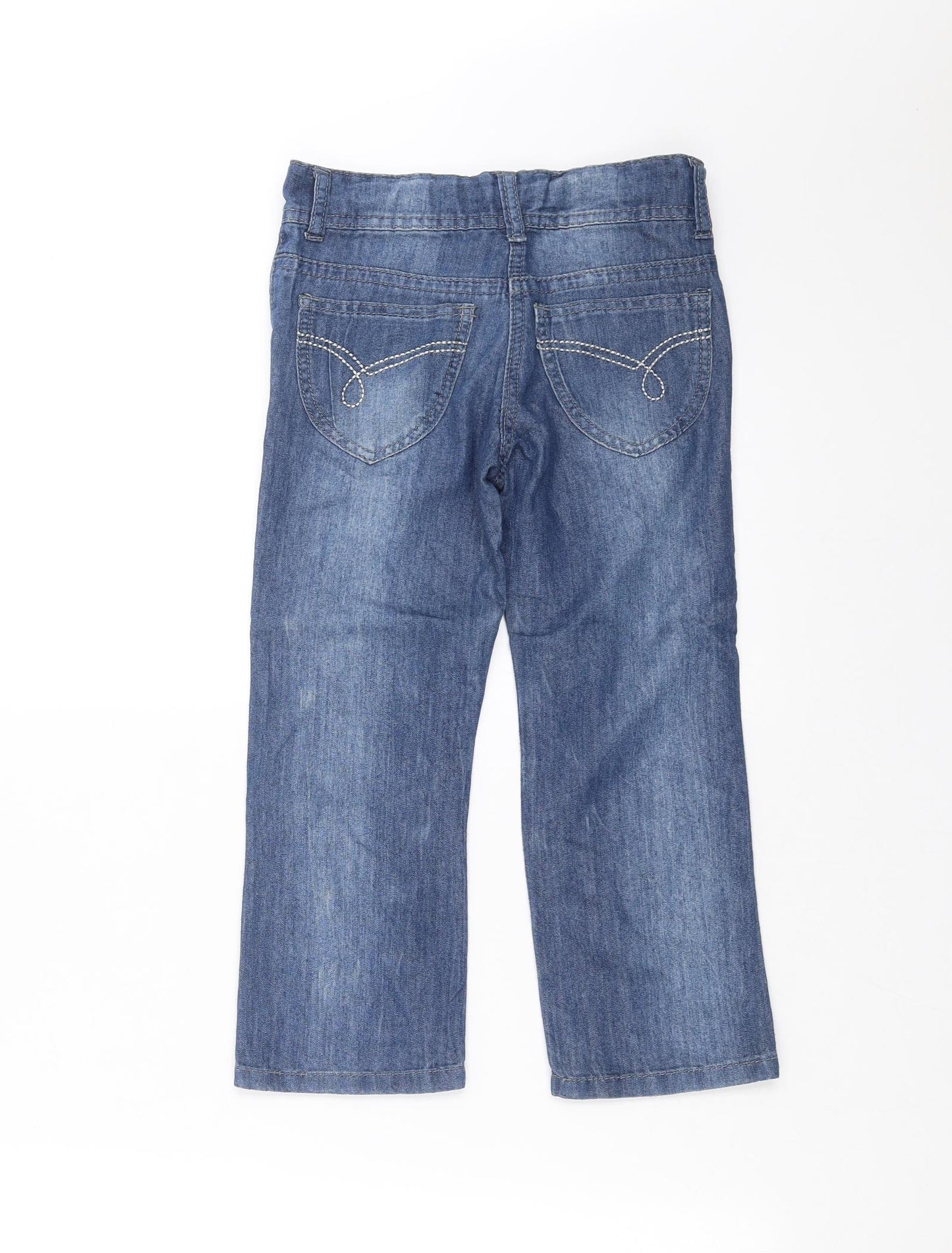 Primark Girls Blue  Denim Straight Jeans Size 5-6 Years
