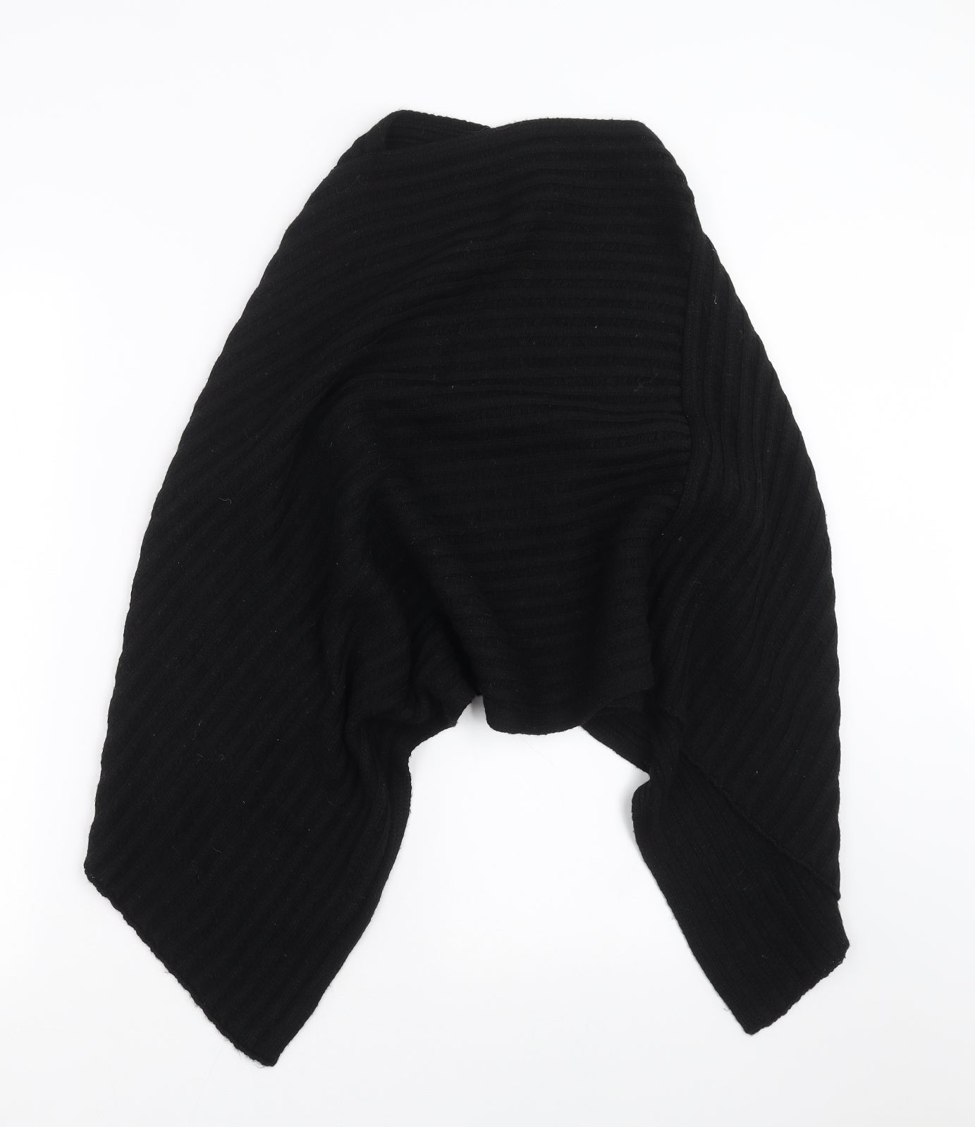 Topshop Womens Black Striped Knit Cape Jumper One Size