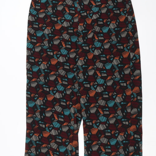 Pep&Co Womens Black Geometric  Trousers  Size 22 L30 in