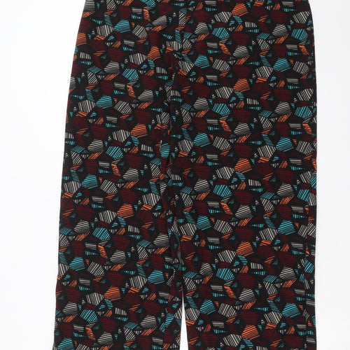 Pep&Co Womens Black Geometric  Trousers  Size 22 L30 in
