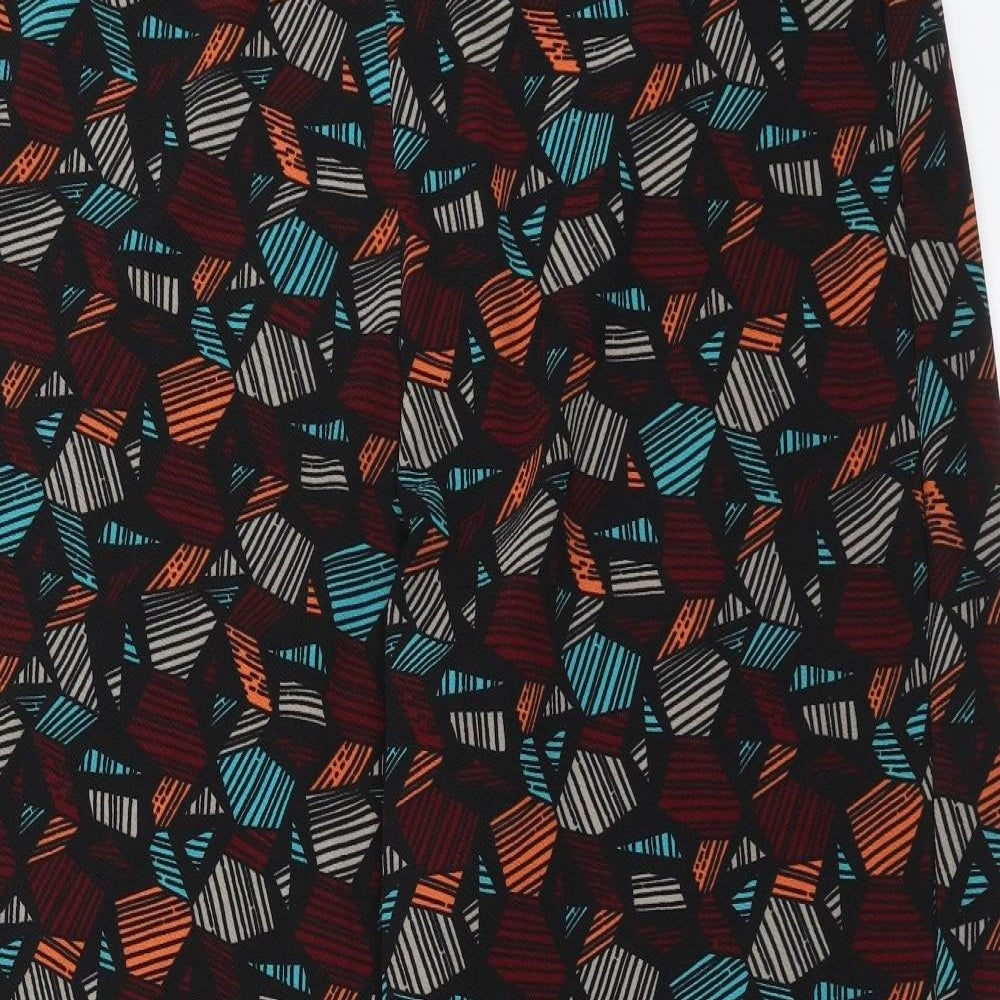 Pep&Co Womens Black Geometric  Trousers  Size 22 L30 in