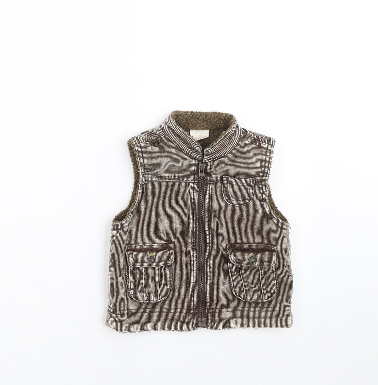 Morris Mouse Boys Brown   Gilet Jacket Size 12-18 Months