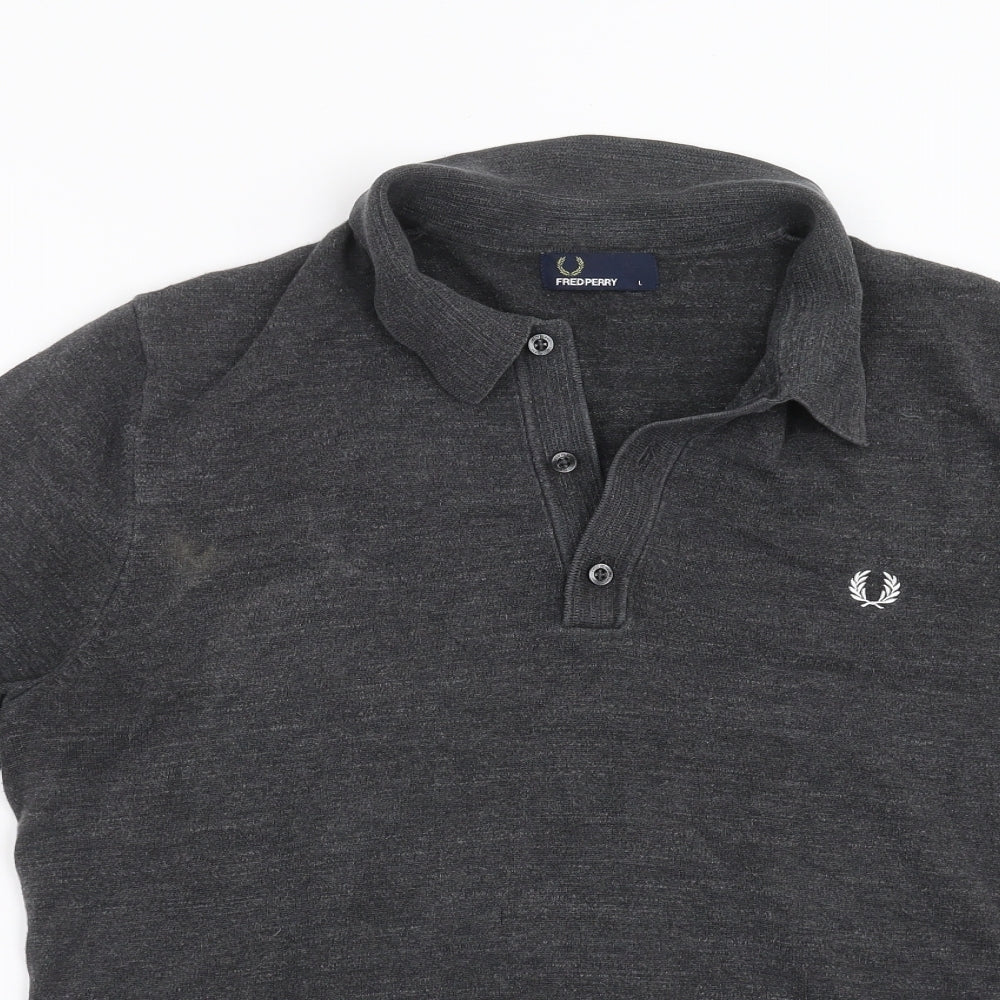 Fred Perry Mens Grey    Polo Size L