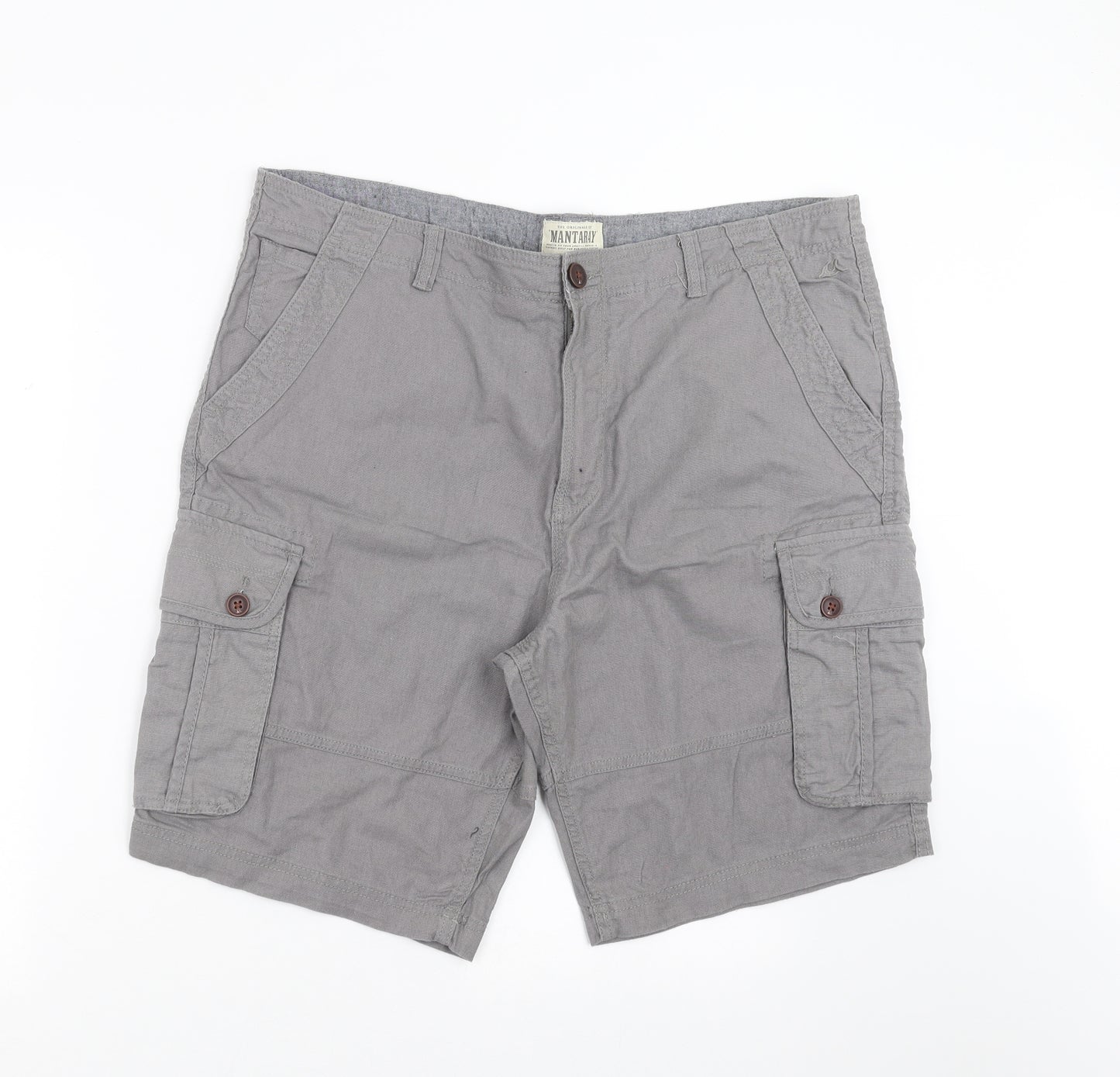 MANTARAY Mens Grey   Cargo Shorts Size 38 in