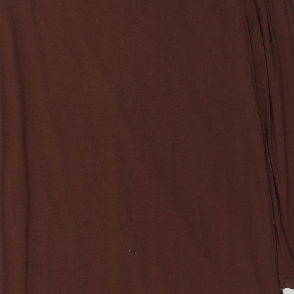 Lily Ella Womens Brown   T-Shirt Dress  Size 14  - Embroidered detail