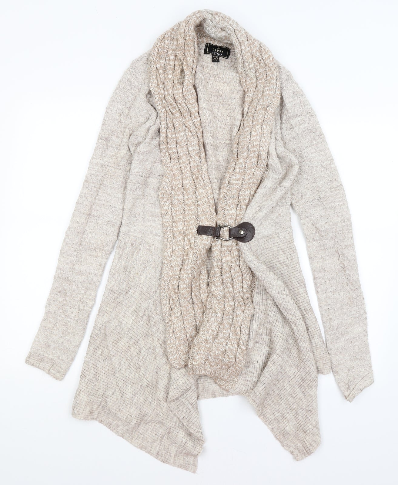 Lipsy Womens Beige   Cardigan Jumper Size 10