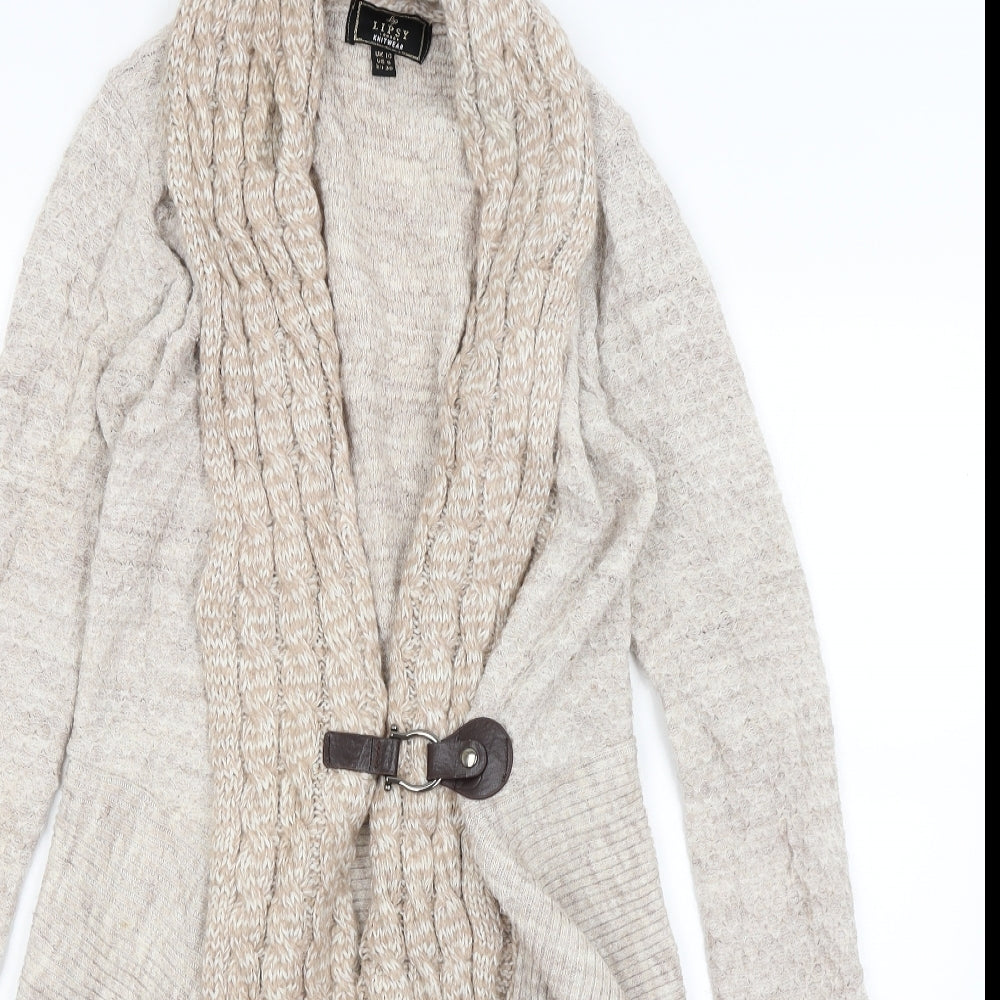 Lipsy Womens Beige   Cardigan Jumper Size 10
