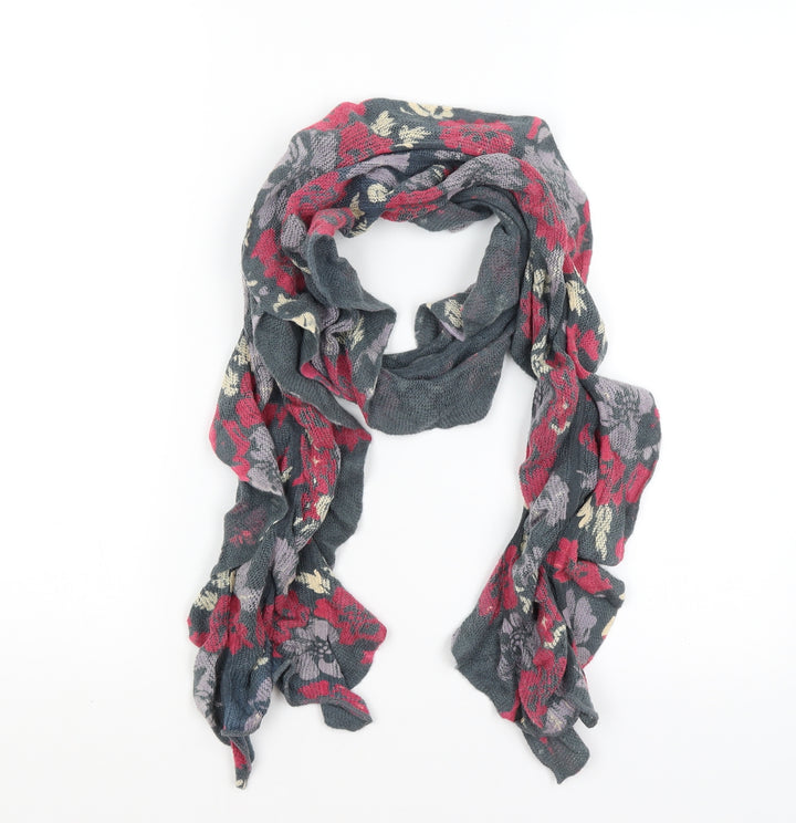 Preworn Womens Grey Floral Scarf