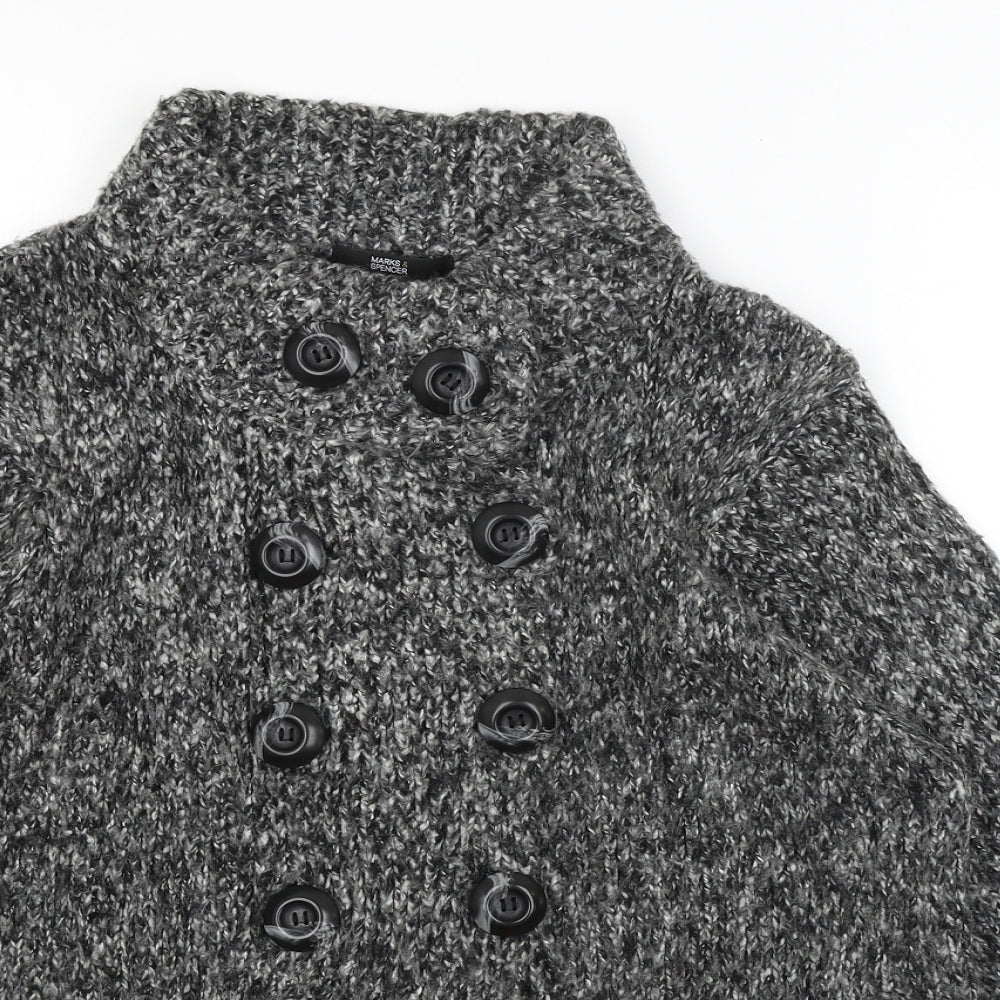 M&S Womens Grey   Cardigan Jumper Size 16