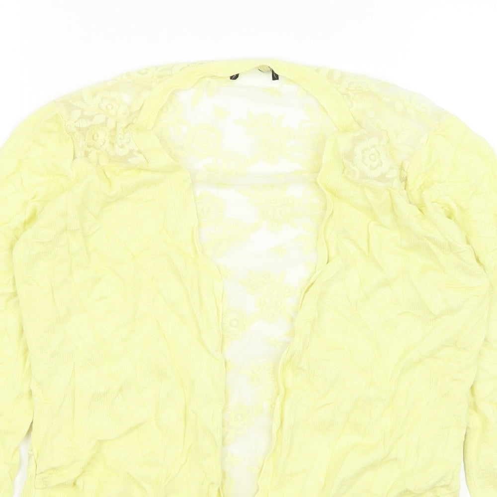 New Look Womens Yellow   Cardigan Jumper Size 10