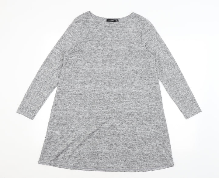 Boohoo Womens Grey Pullover Jumper Size 10
