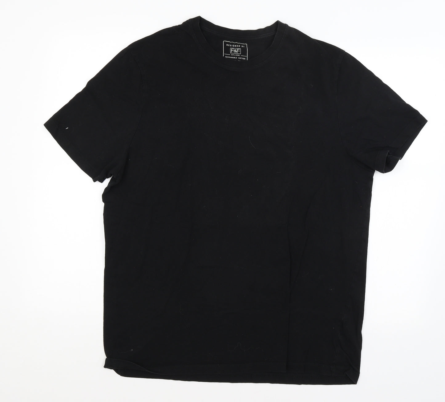 F&F Mens Black    T-Shirt Size XL