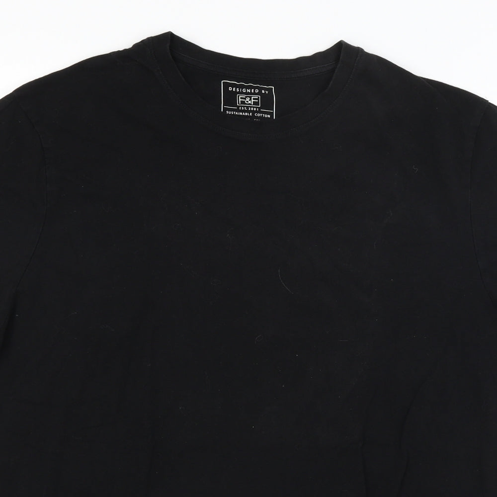 F&F Mens Black    T-Shirt Size XL