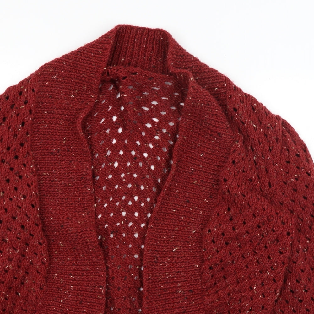 Preworn Womens Red   Cardigan Jumper Size L