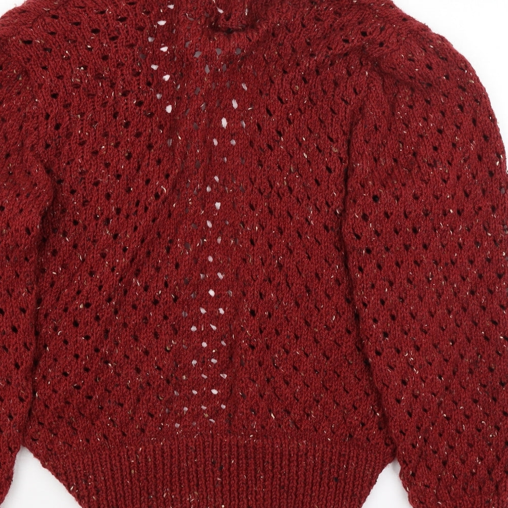Preworn Womens Red   Cardigan Jumper Size L