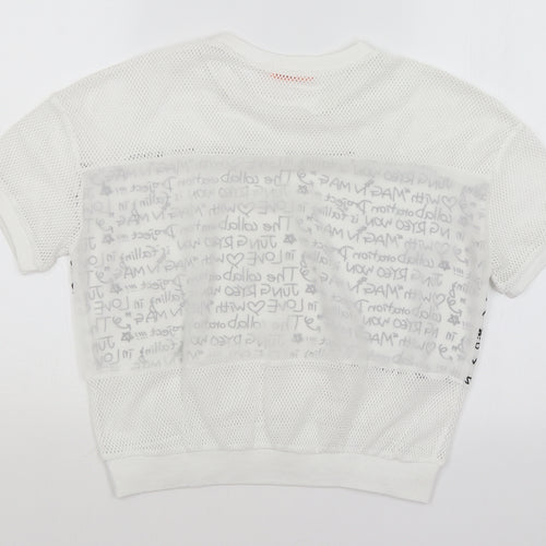 Flammode Womens White   Basic T-Shirt Size M