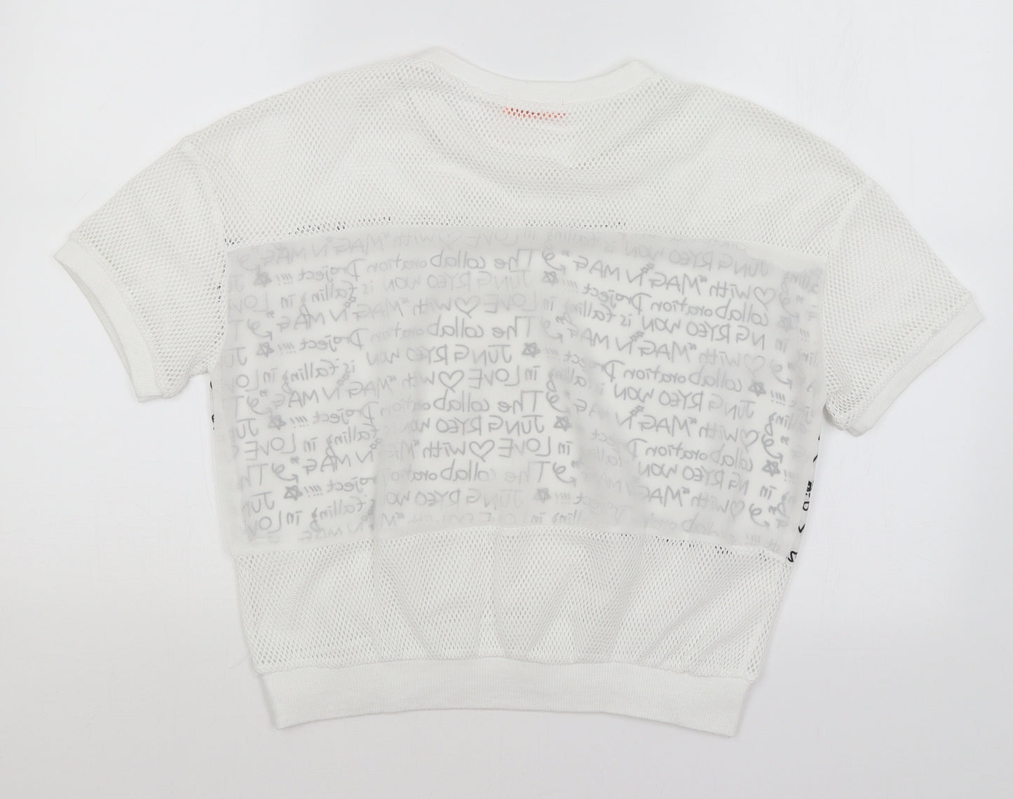 Flammode Womens White   Basic T-Shirt Size M