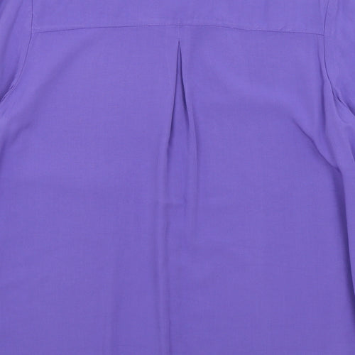 Trevi Womens Purple   Basic Button-Up Size 12