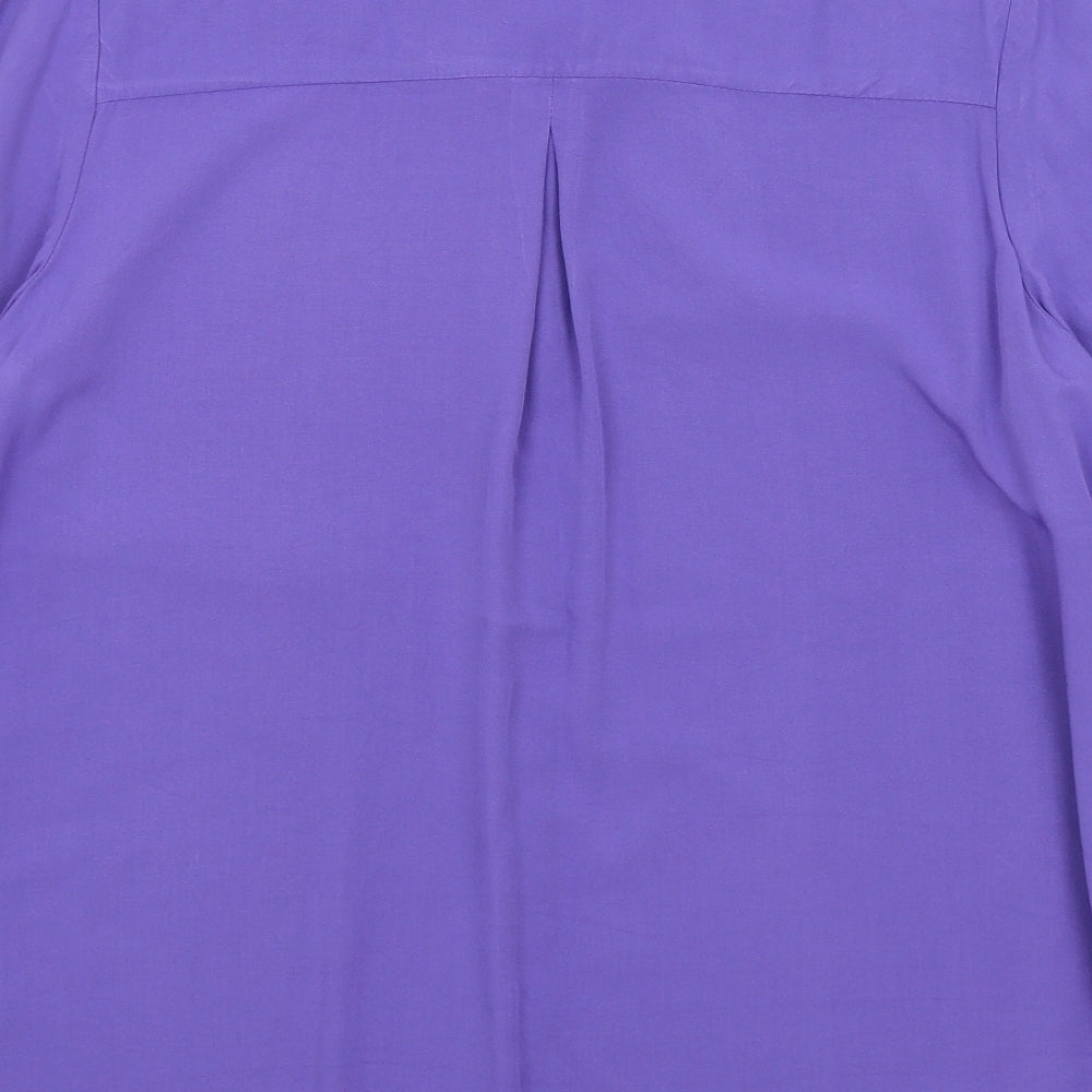 Trevi Womens Purple   Basic Button-Up Size 12