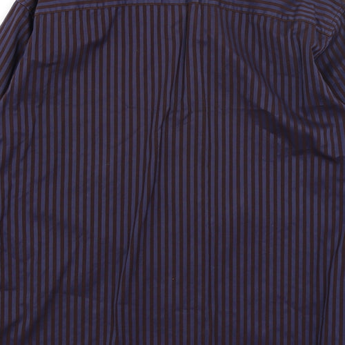 Autograph Mens Blue Striped   Button-Up Size M