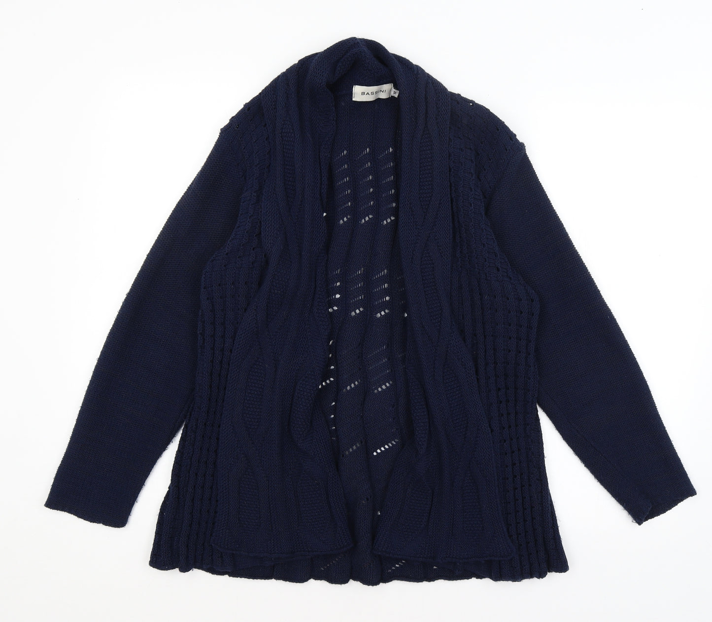 BASSINI Womens Blue   Cardigan Jumper Size M