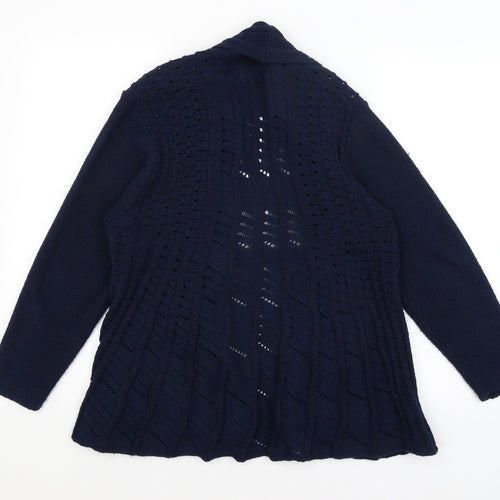 BASSINI Womens Blue   Cardigan Jumper Size M