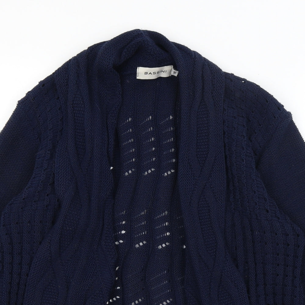 BASSINI Womens Blue   Cardigan Jumper Size M