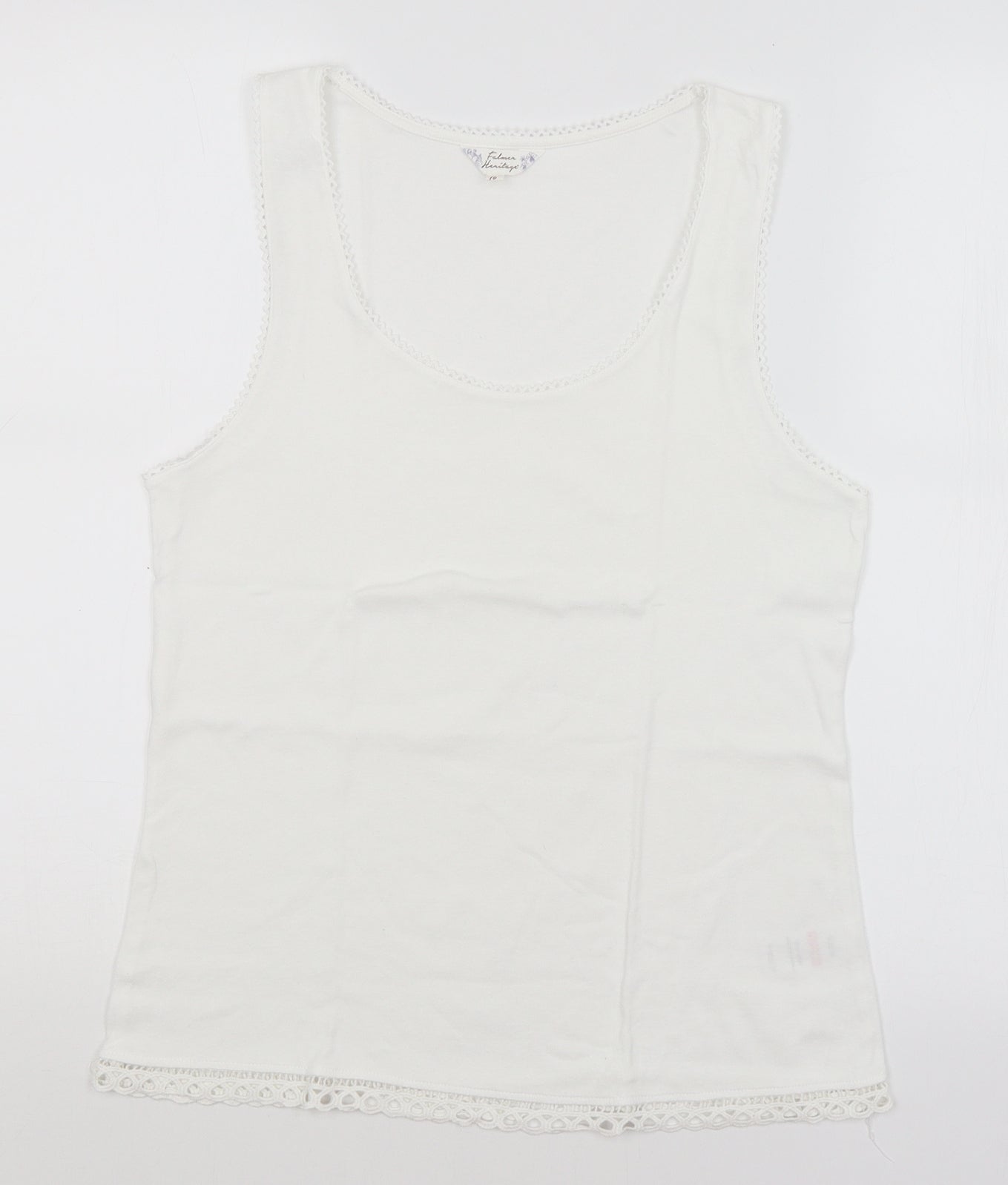 Falmer Womens White   Basic Tank Size 10