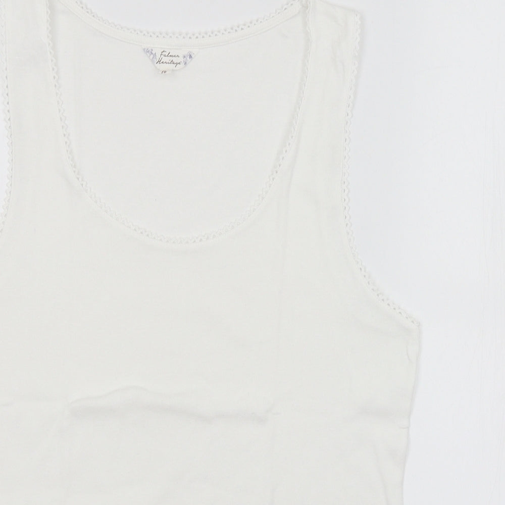 Falmer Womens White   Basic Tank Size 10