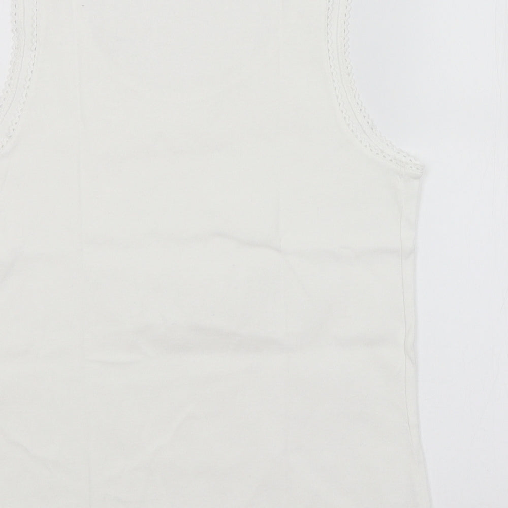 Falmer Womens White   Basic Tank Size 10