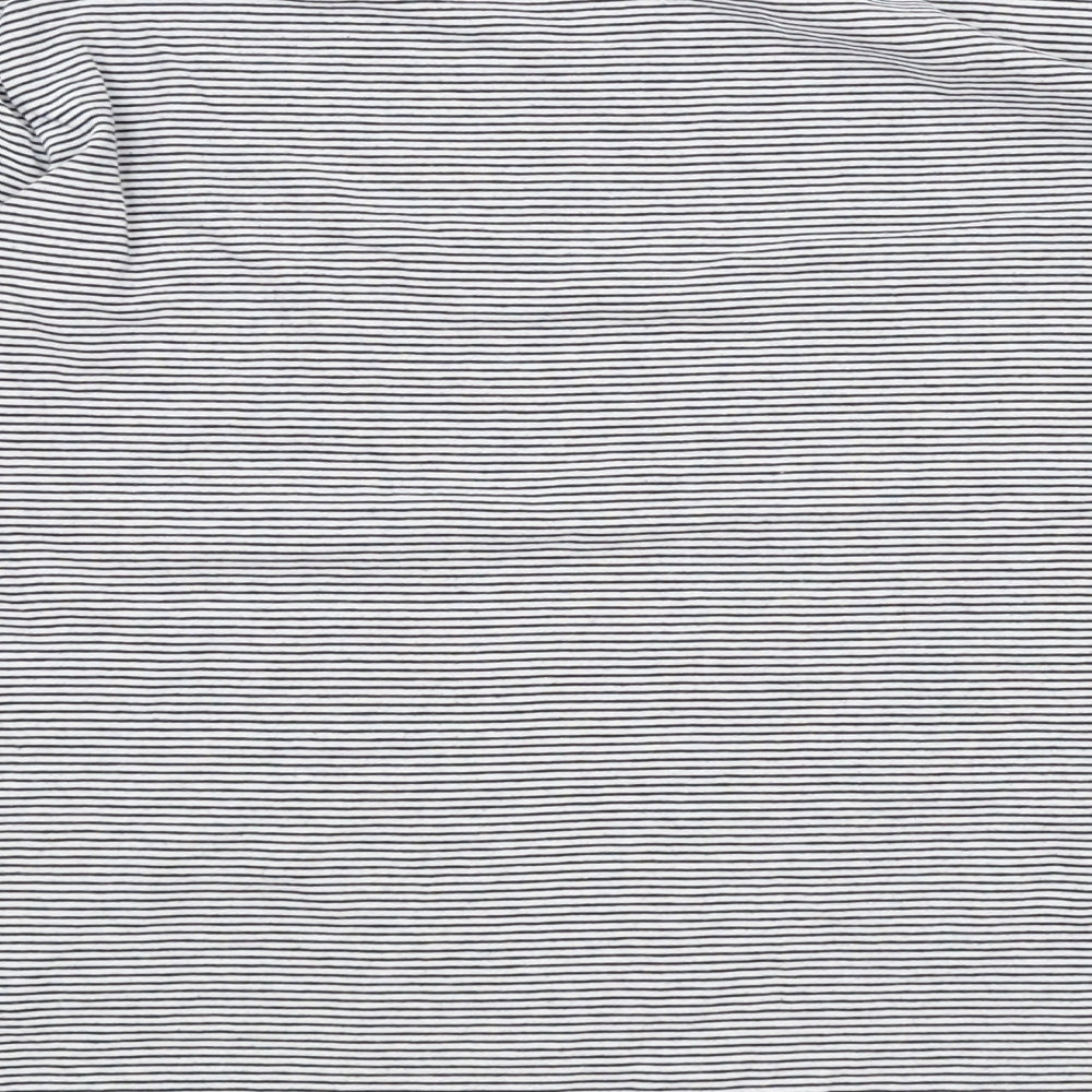 Fat Face Womens White Striped  Basic T-Shirt Size 12