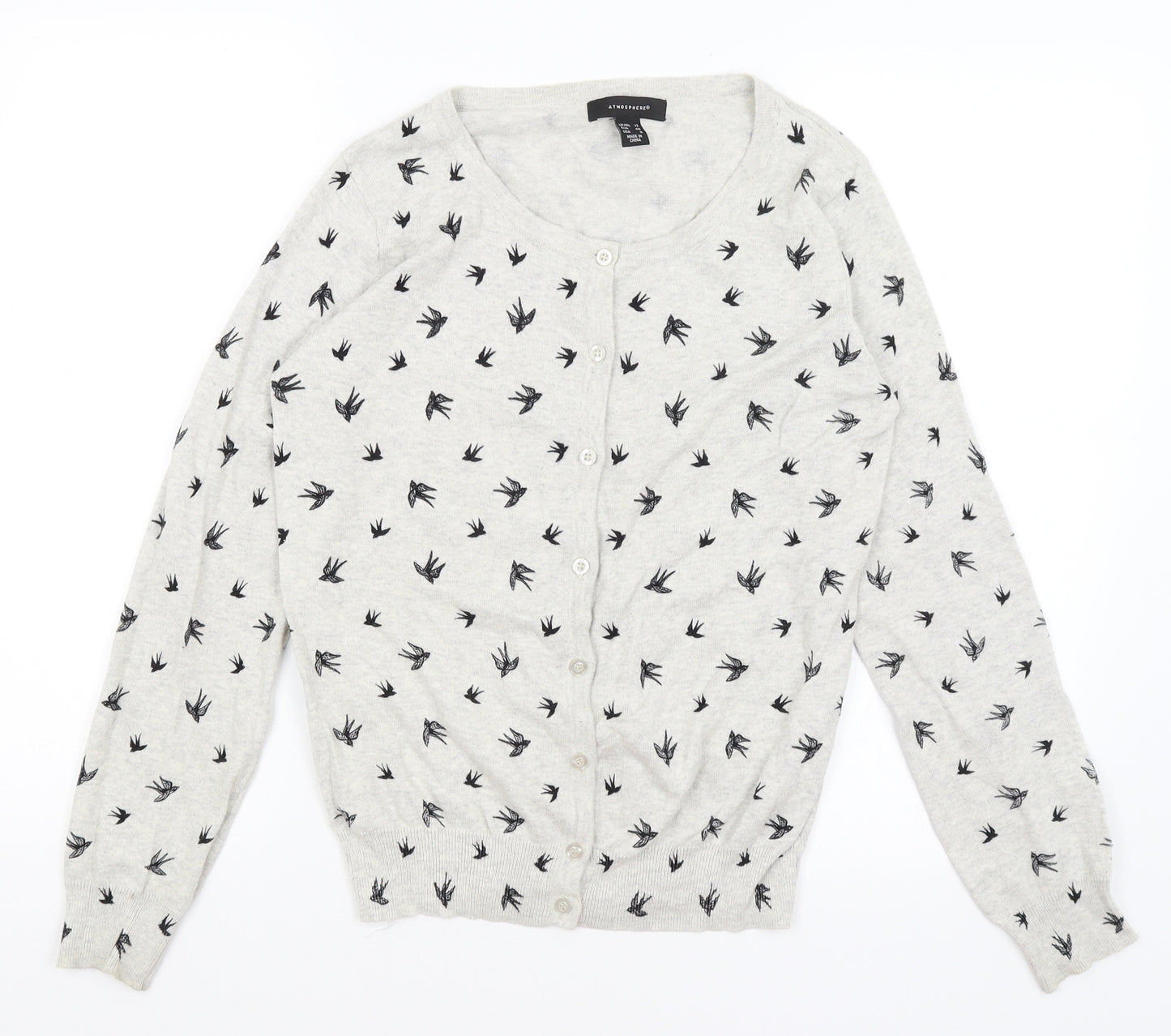 Atmosphere Womens Grey   Cardigan Jumper Size 12  - Swallows