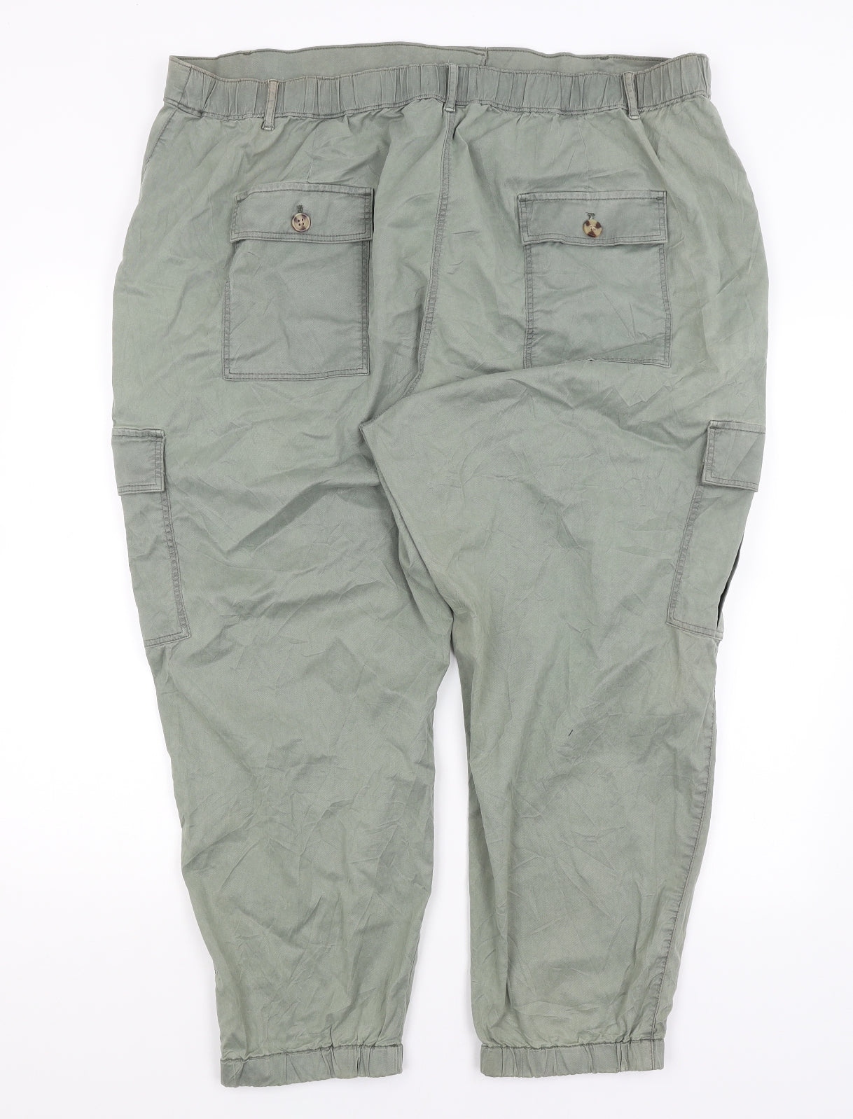 M&S Womens Green   Trousers  Size 24 L26 in