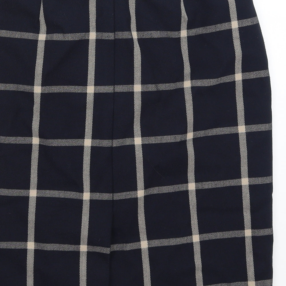 Hobbs Womens Blue Check  Straight & Pencil Skirt Size 10