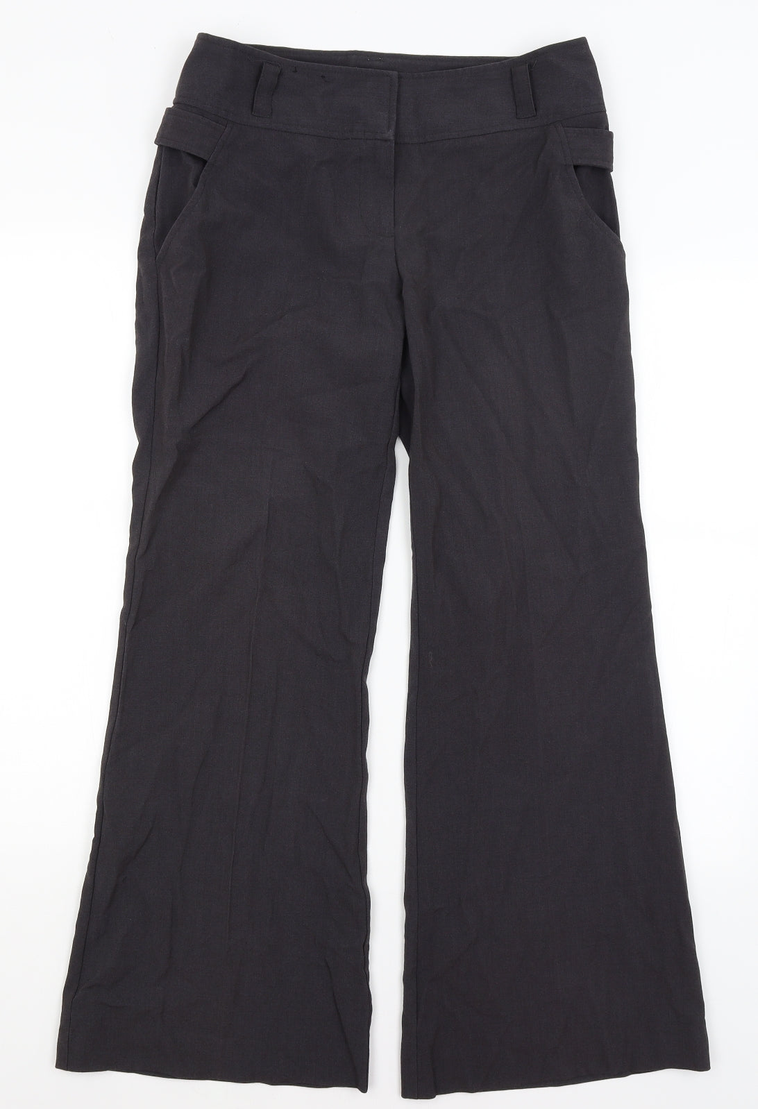 New Look Womens Grey   Dress Pants Trousers Size 10 L29.5 in