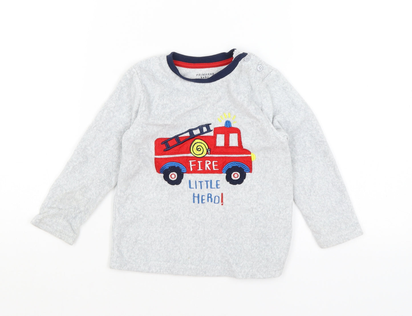 Primark Baby Grey   Basic T-Shirt Size 18-24 Months  - Little Hero