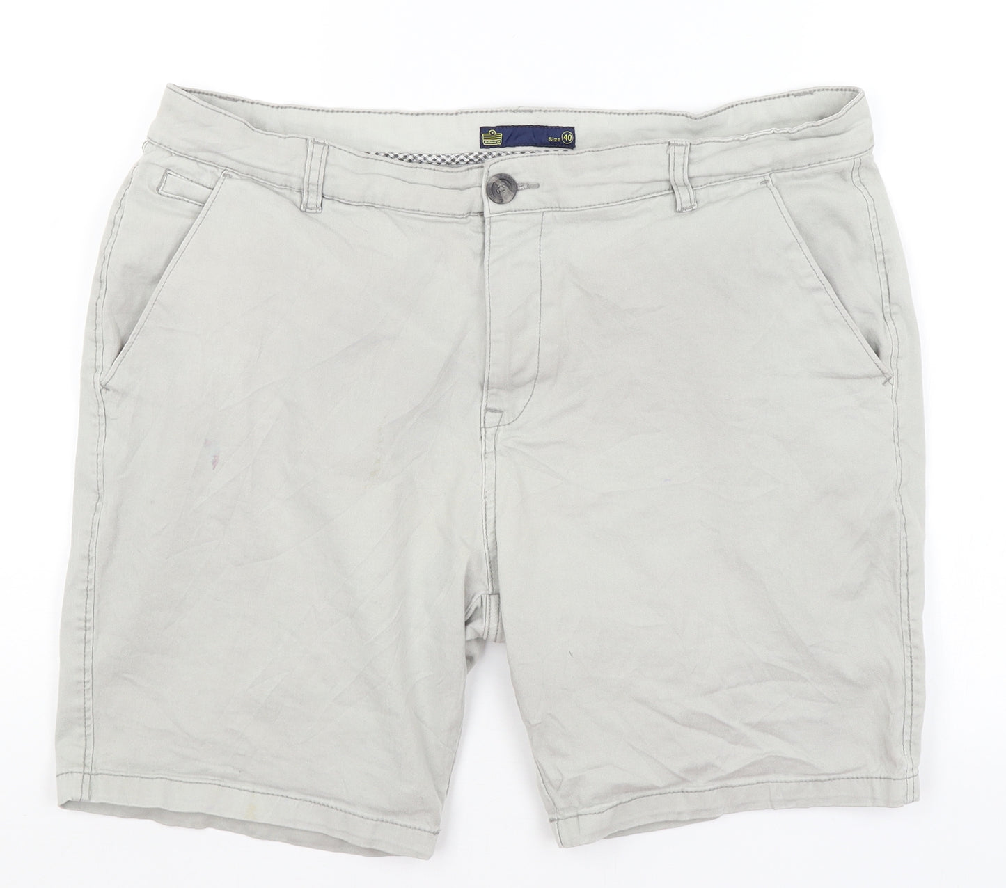 Admiral Mens Grey   Chino Shorts Size 40
