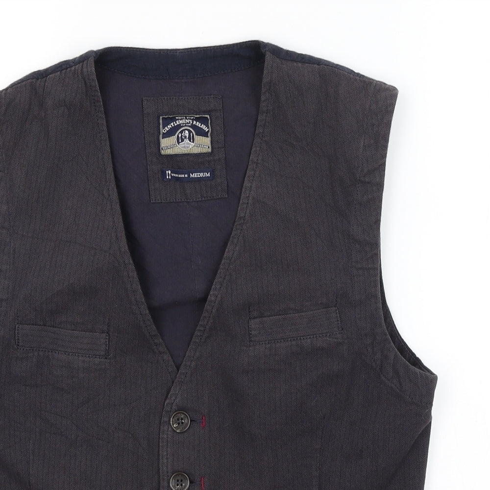 White Stuff Mens Blue   Jacket Suit Waistcoat Size M