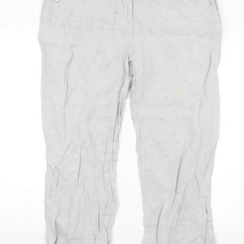 Per Una Womens Grey   Trousers  Size 16 L26.5 in