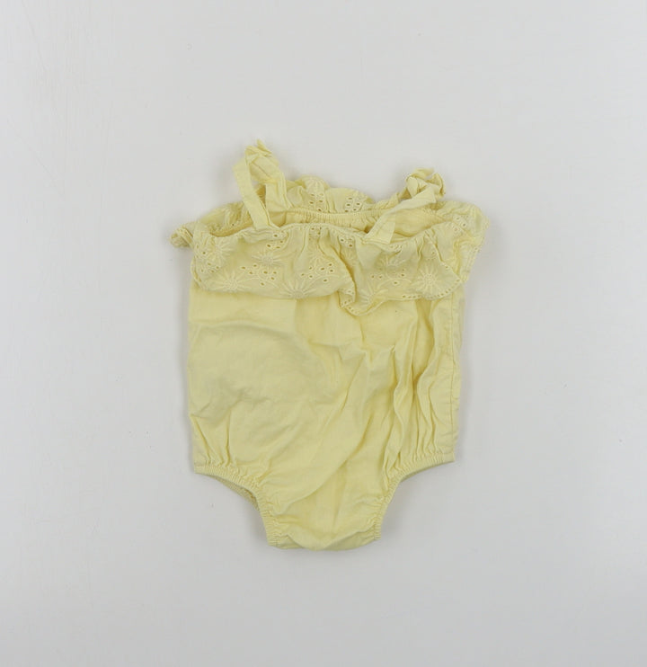 Matalan Girls Yellow Babygrow One-Piece Size Newborn