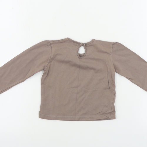 Cherokee  Girls Brown   Basic T-Shirt Size 12-18 Months