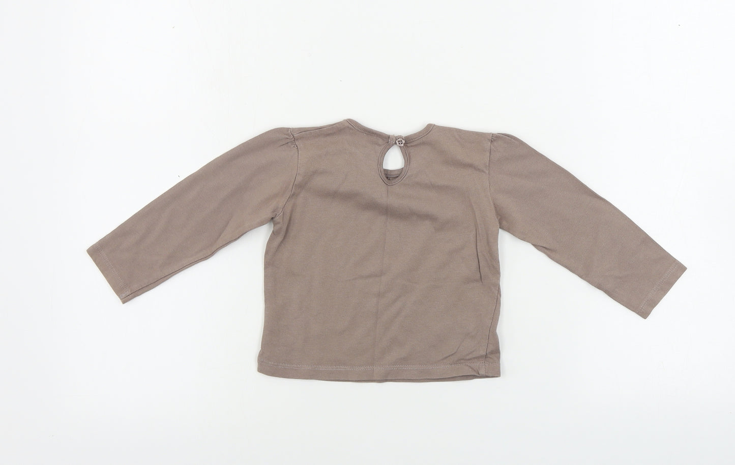 Cherokee  Girls Brown   Basic T-Shirt Size 12-18 Months