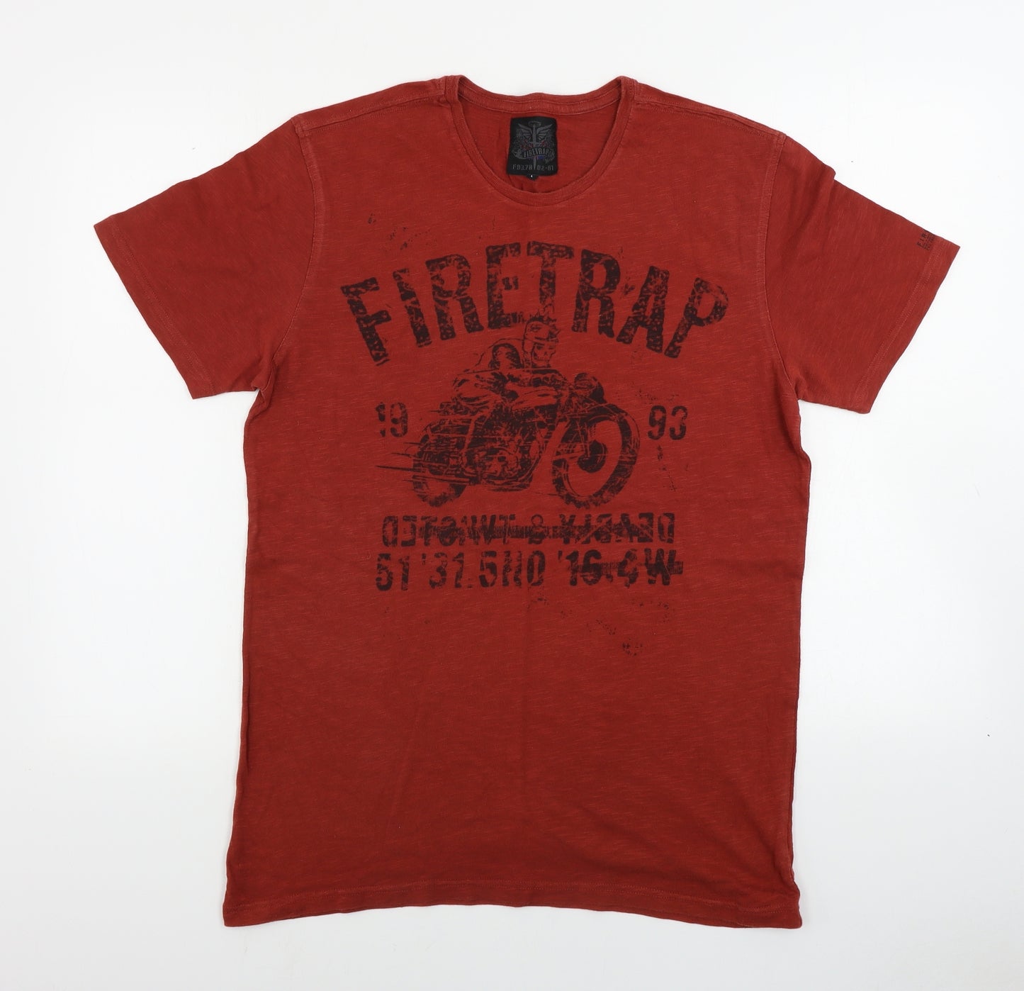 Firetrap  Mens Orange    T-Shirt Size L